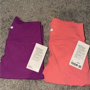 lululemon align Leggings - Purple and Coral